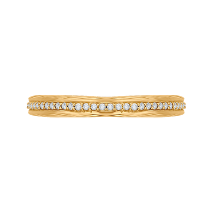 Round Diamond Wedding Band in 14K Yellow Gold