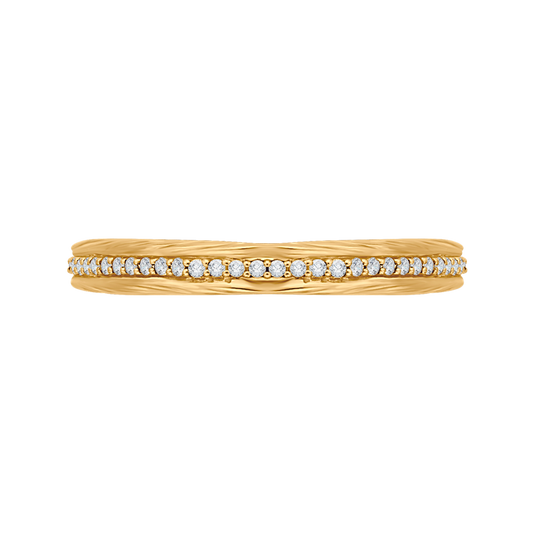 Round Diamond Wedding Band in 14K Yellow Gold