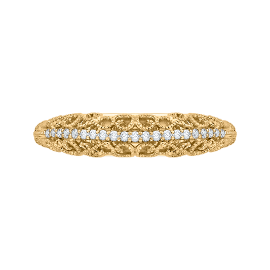 Round Diamond Wedding Band in 14K Yellow Gold