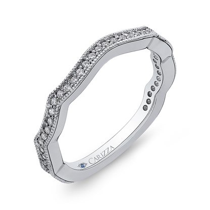 Round Diamond Wedding Band in 14K White Gold