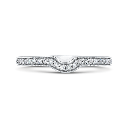 Round Diamond Wedding Band in 14K White Gold