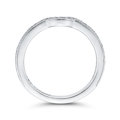 Round Diamond Wedding Band in 14K White Gold