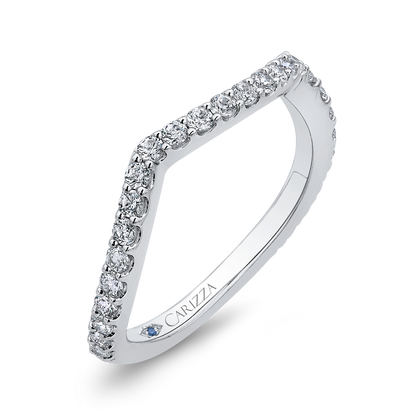 Round Diamond Wedding Band in 14K White Gold