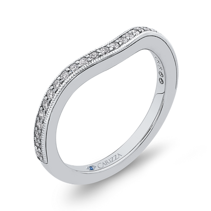 Round Diamond Wedding Band in 14K White Gold