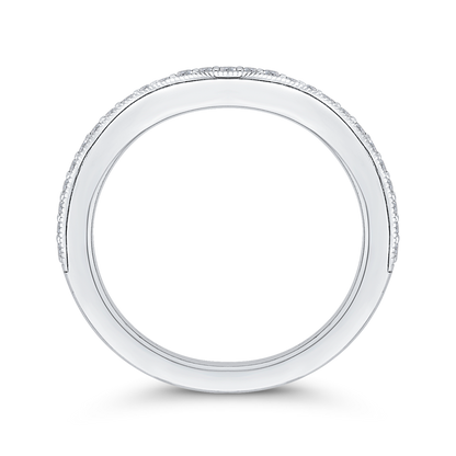 Round Diamond Wedding Band in 14K White Gold