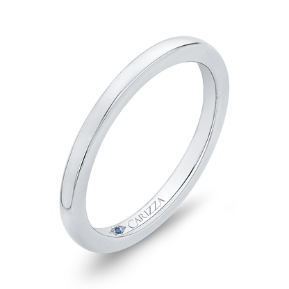 Plain Wedding Band in 14K White Gold