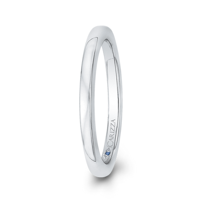 Plain Wedding Band in 14K White Gold