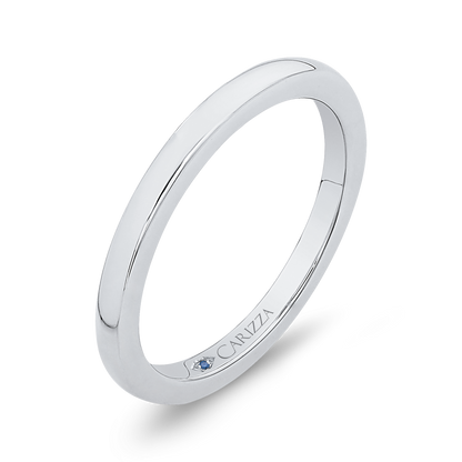 Plain Wedding Band in 14K White Gold