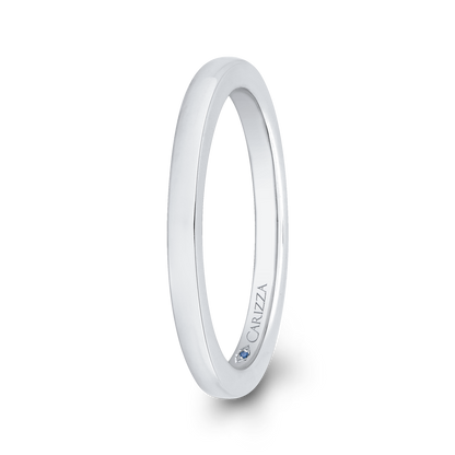 Plain Wedding Band in 14K White Gold
