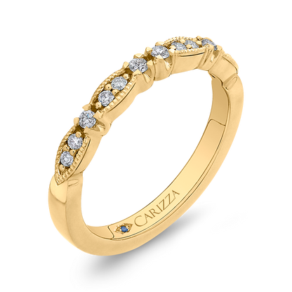 Round Diamond Wedding Band in 14K Yellow Gold