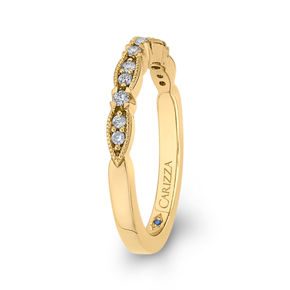 Round Diamond Wedding Band in 14K Yellow Gold