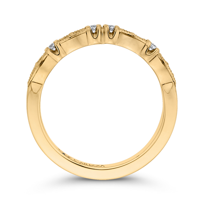 Round Diamond Wedding Band in 14K Yellow Gold