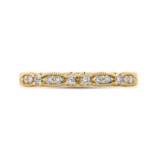 Round Diamond Wedding Band in 14K Yellow Gold