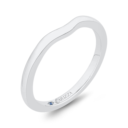 Plain Wedding Band in 14K White Gold