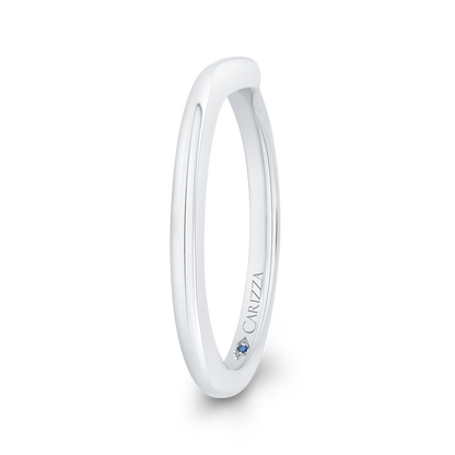 Plain Wedding Band in 14K White Gold