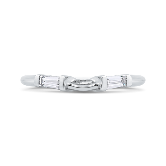 Baguette Cut Diamond Wedding Band in 14K White Gold