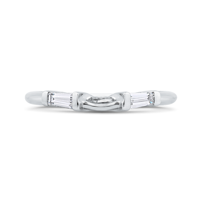 Baguette Cut Diamond Wedding Band in 14K White Gold