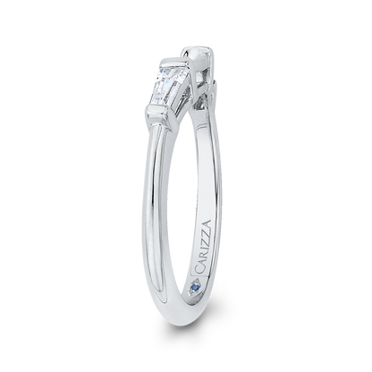 Baguette Cut Diamond Wedding Band in 14K White Gold