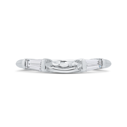 Baguette Cut Diamond Wedding Band in 14K White Gold