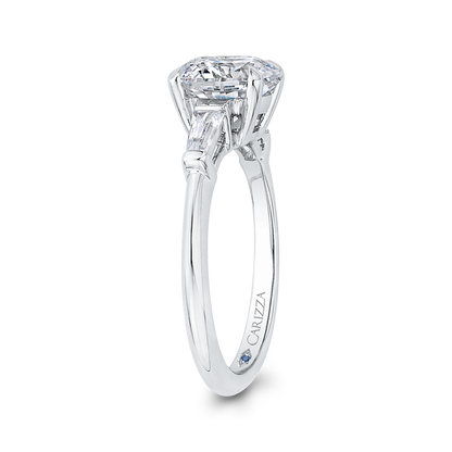 14K White Gold Round Diamond Classic Engagement Ring (Semi-Mount)