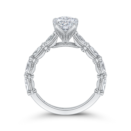 Diamond Engagement Ring in 14K White Gold (Semi-Mount)