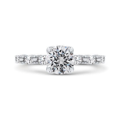 Diamond Engagement Ring in 14K White Gold (Semi-Mount)