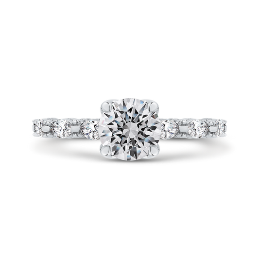 Diamond Engagement Ring in 14K White Gold (Semi-Mount)