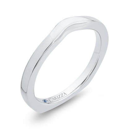 Plain Wedding Band in 14K White Gold