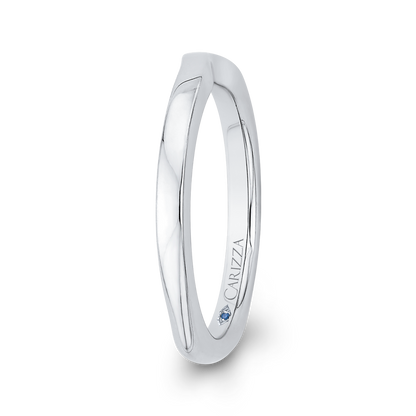 Plain Wedding Band in 14K White Gold