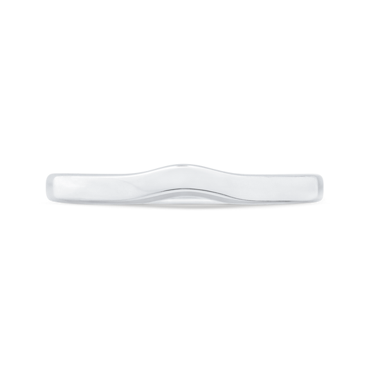 Plain Wedding Band in 14K White Gold