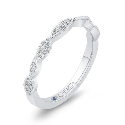 Round Diamond Infinity Wedding Band in 14K White Gold