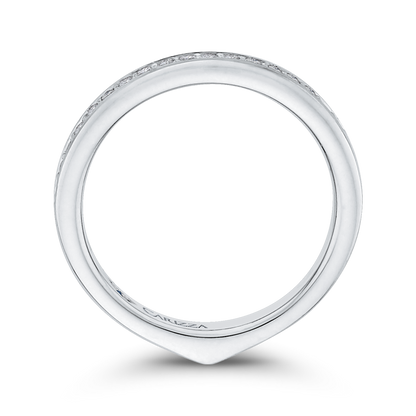 Round Diamond Wedding Band in 14K White Gold