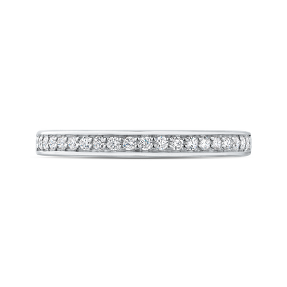Round Diamond Wedding Band in 14K White Gold