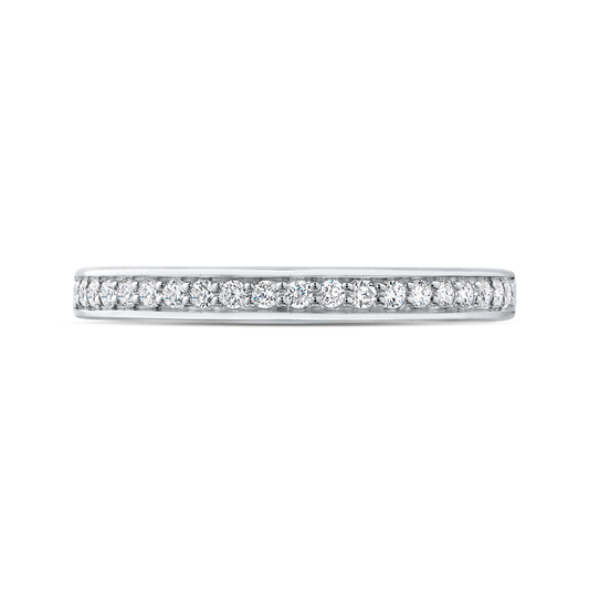 Round Diamond Wedding Band in 14K White Gold