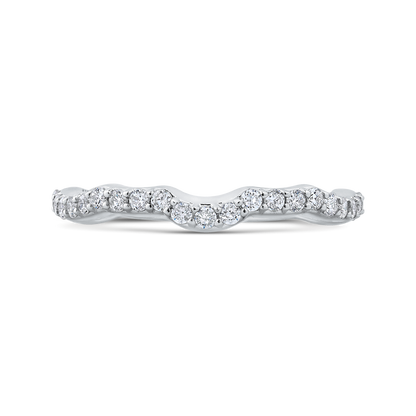 Round Diamond Wedding Band in 14K White Gold