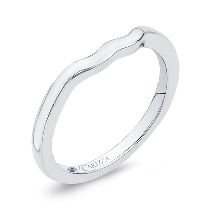 Plain Wedding Band in 14K White Gold