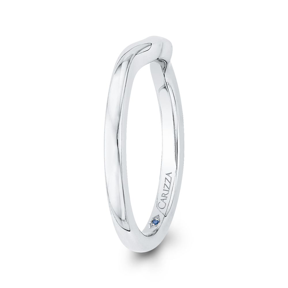 Plain Wedding Band in 14K White Gold