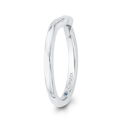 Plain Wedding Band in 14K White Gold