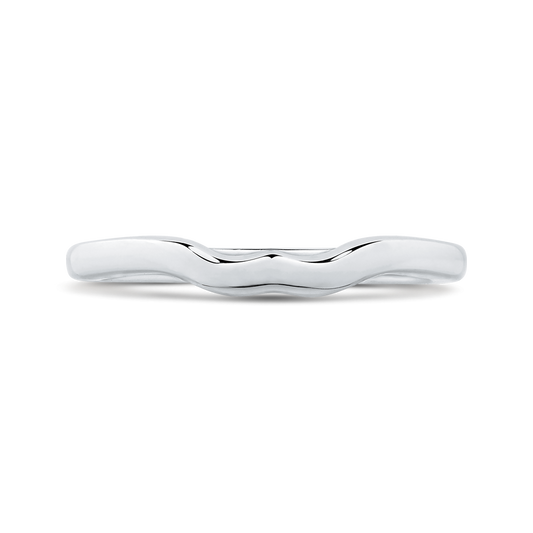 Plain Wedding Band in 14K White Gold