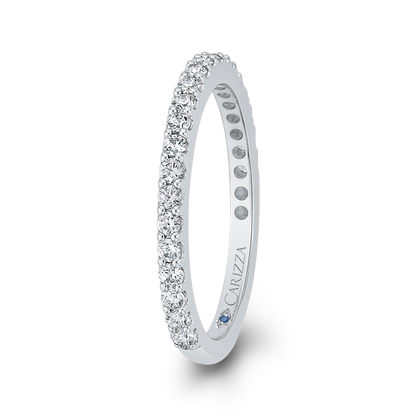 Round Diamond Wedding Band in 14K White Gold