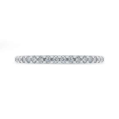 Round Diamond Wedding Band in 14K White Gold