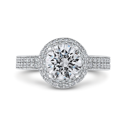 Diamond Engagement Ring in 14K White Gold (Semi-Mount)