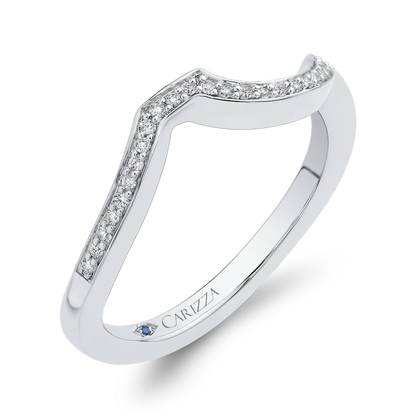 Round Diamond Wedding Band in 14K White Gold