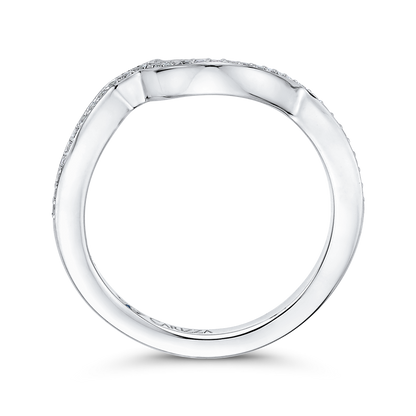 Round Diamond Wedding Band in 14K White Gold