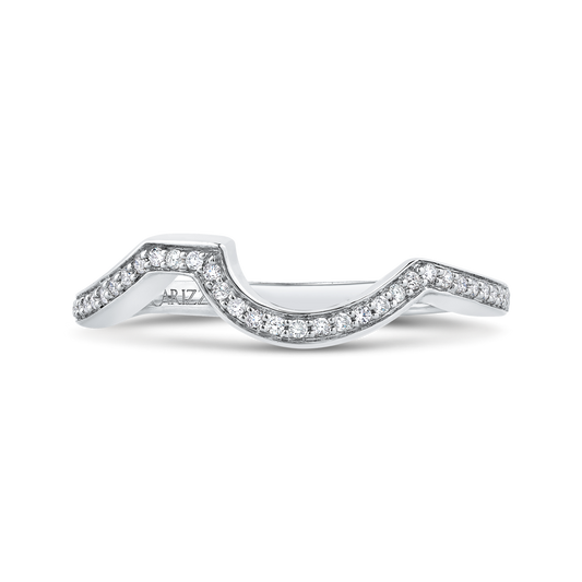 Round Diamond Wedding Band in 14K White Gold