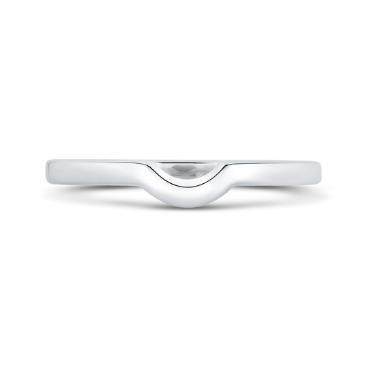 Plain Wedding Band in 14K White Gold