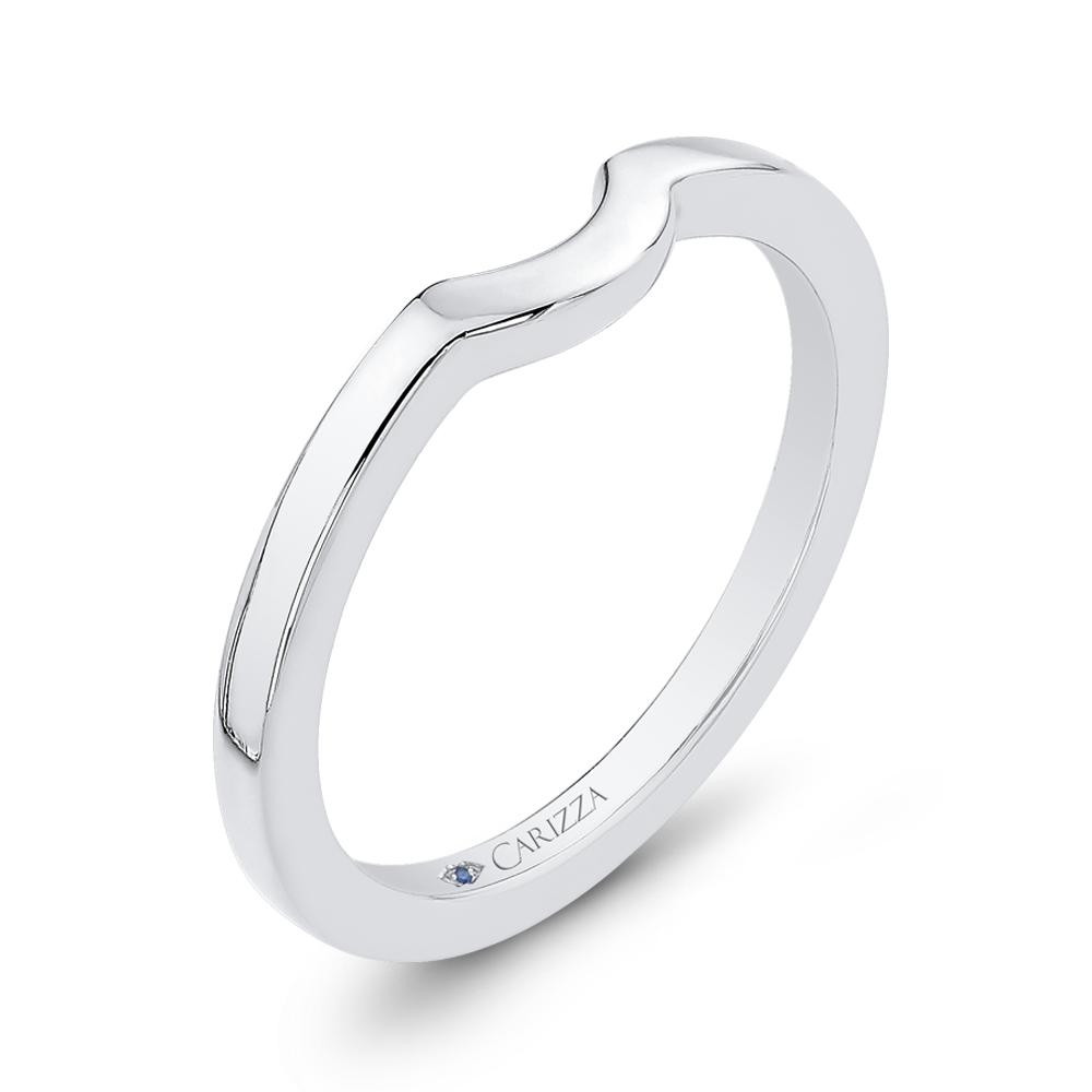 Plain Wedding Band in 14K White Gold