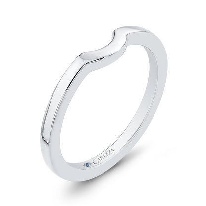 Plain Wedding Band in 14K White Gold