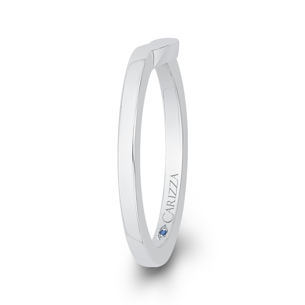 Plain Wedding Band in 14K White Gold