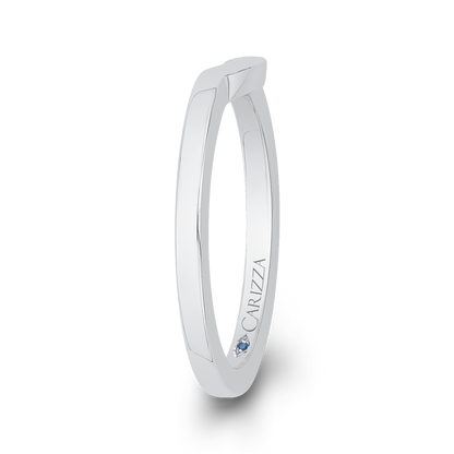 Plain Wedding Band in 14K White Gold